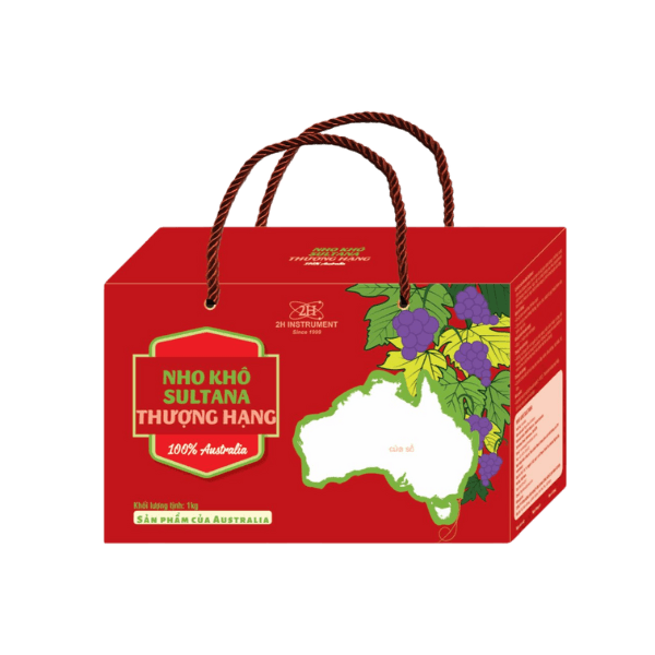 hộp đựng nho khô Úc cao cấp 1 kg