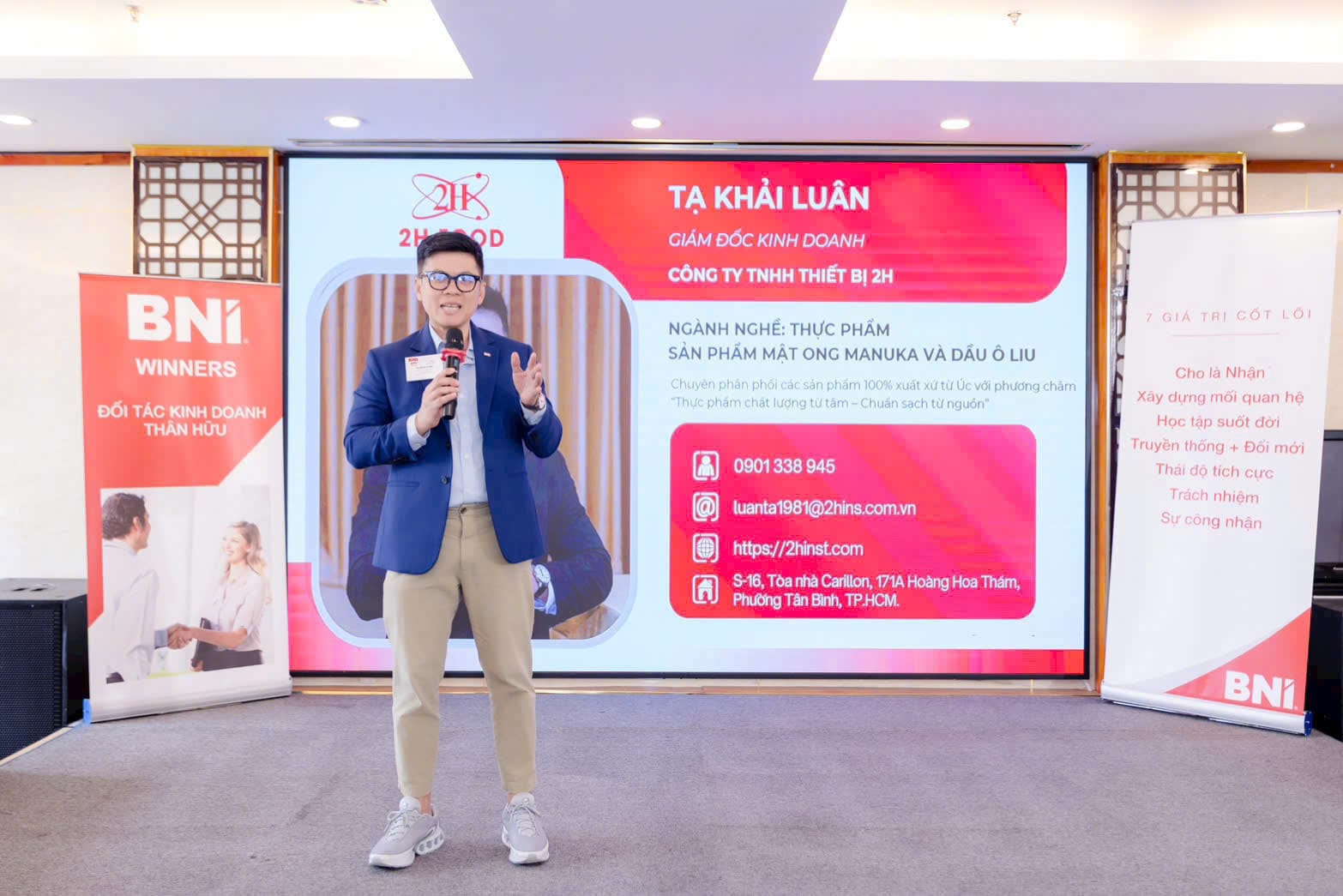 Anh Tạ Khải Luân - Giám đốc kinh doanh mảng thực phẩm của Công ty Thiết bị 2H